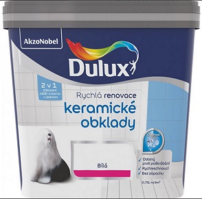 Dulux Renovácia 2v1 Keramické obklady biela 0,75L